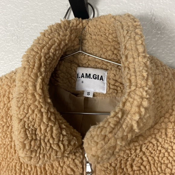 I.AM.GIA tan sherpa teddy jacket - Picture 3 of 5